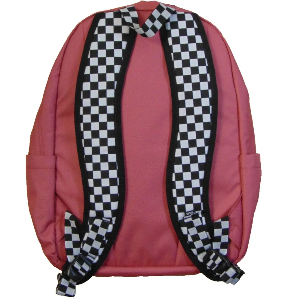 Vans Old Skool Backpack Mauvewood Pink Black White Checkerboard Straps Bag NWT